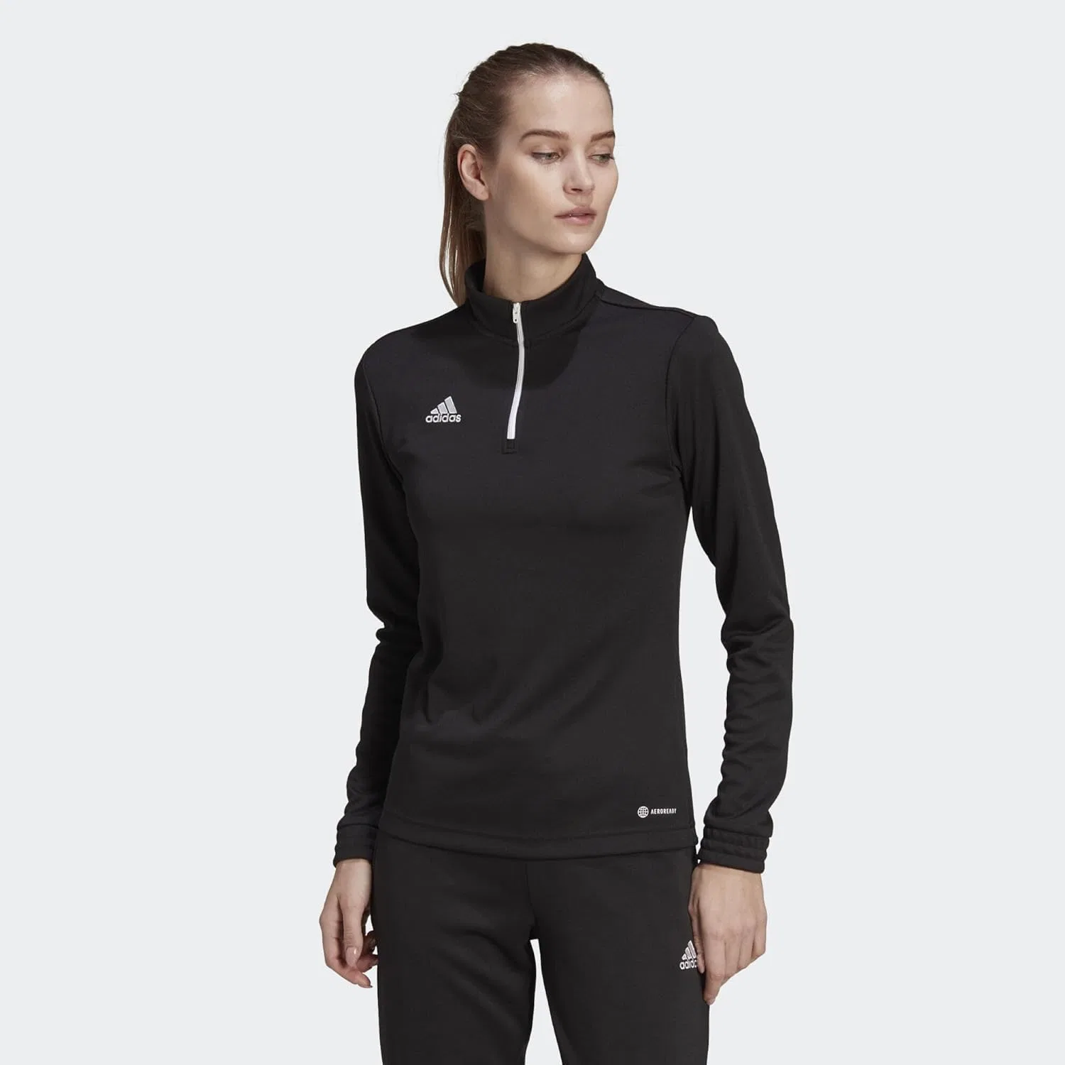 Тренировочная футболка adidas Entrada 22, женская, черная — фото 2
