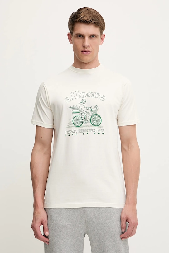 

Хлопковая футболка Mellino Ellesse, бежевый