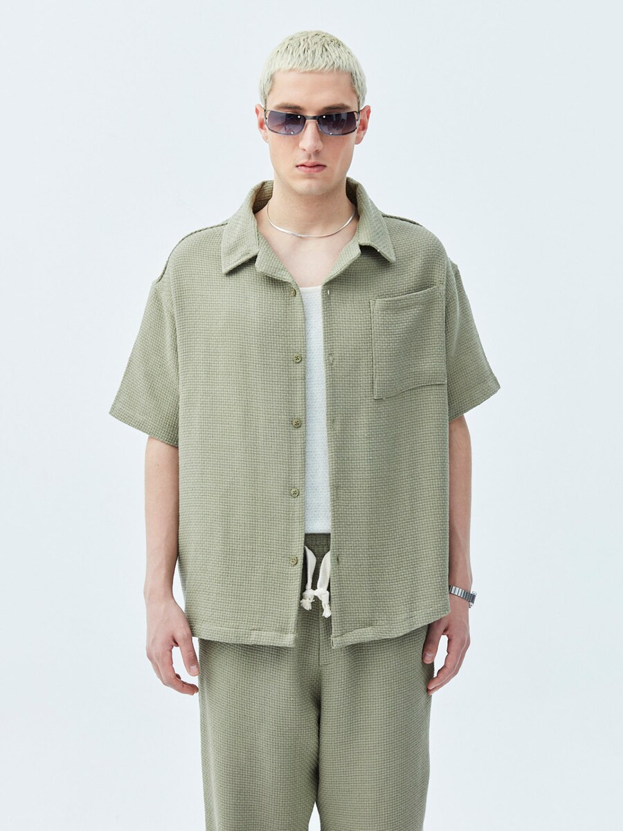 

Повседневная рубашка VAMOS CLO Comfort fit Button Up Shirt Indre, хаки