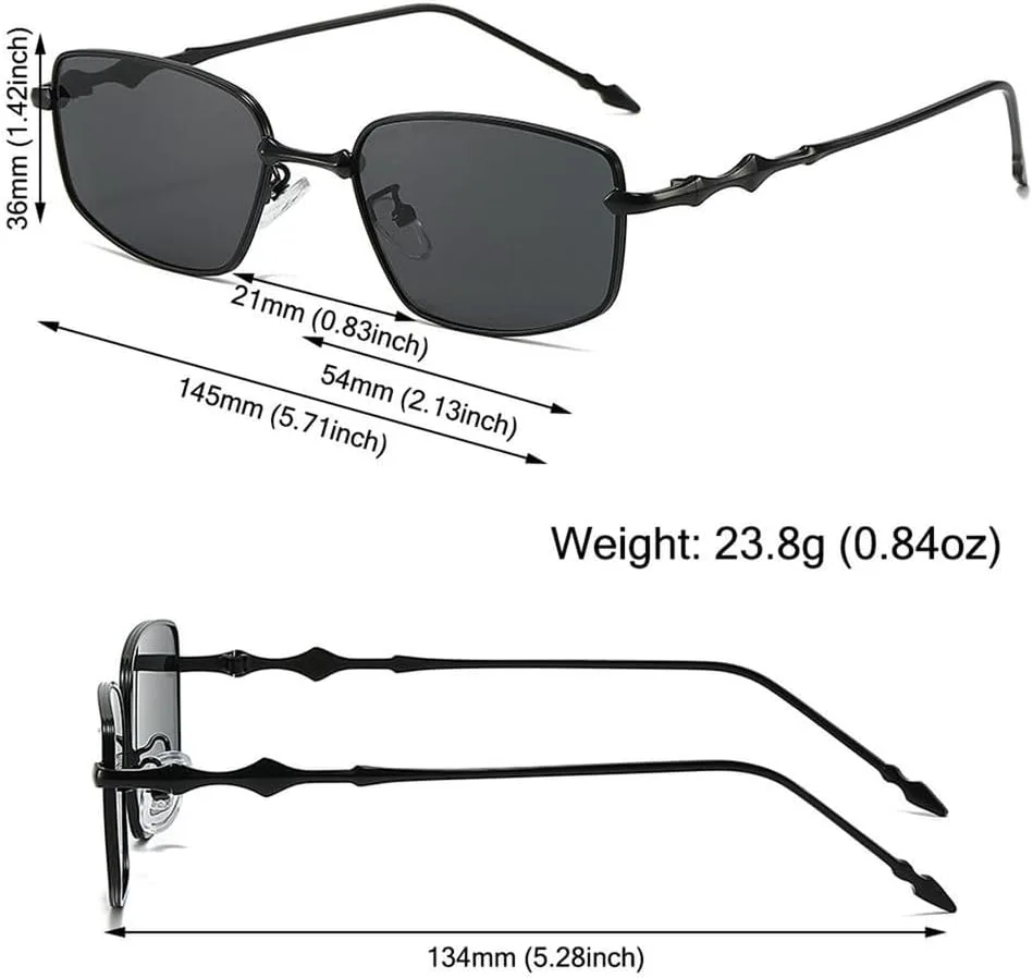 

Солнцезащитные очки с металлической оправой, защищающие от синего света, с нестандартной формой, винтажным дизайном и защитой от УФ-излучения UV400 KTUCN, Silver-blue