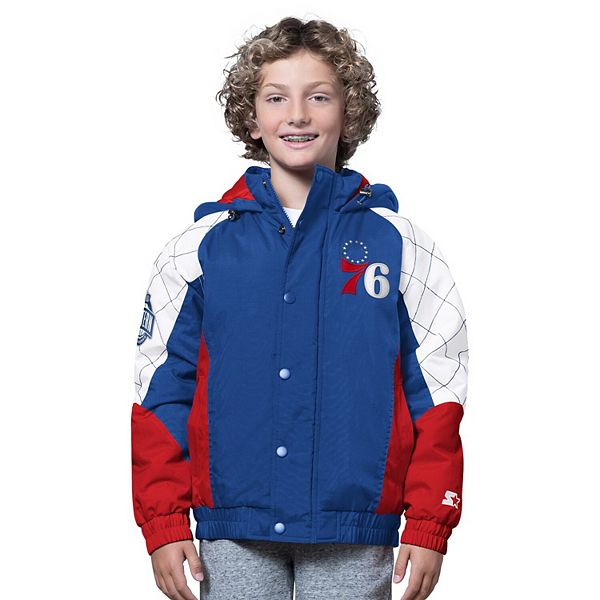 Молодежная куртка Philadelphia 76ers All Time Pro Jr с молнией royal/red Starter — фото 2