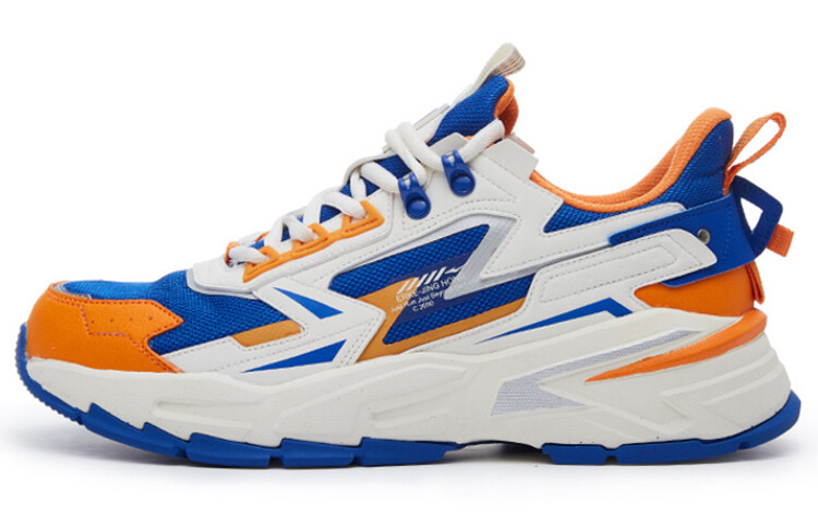 

Jing Hong 2.0 Кроссовки для мужчин с низким верхом, цвет «лунный сезон», оранжевый/межзвездный синий Erke