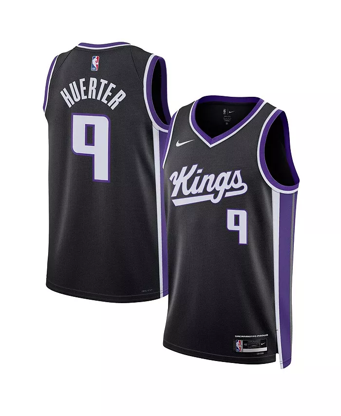 

Мужская и женская баскетбольная майка Sacramento Kings Kevin Huerter Swingman - Icon Edition, черная Nike