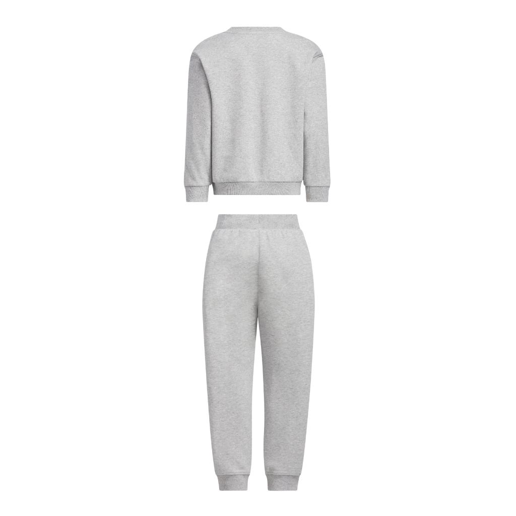 Детская повседневная спортивная одежда с круглым вырезом Adidas, medium heather серый — фото 3