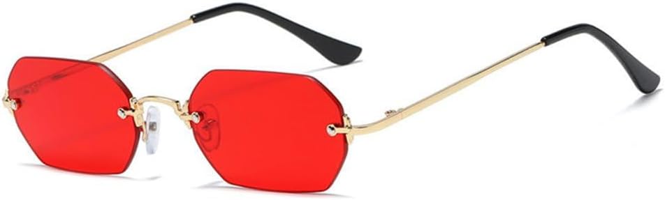 

Роскошные безободковые солнцезащитные очки для мужчин, безрамочные солнцезащитные очки с градиентным переходом для женщин, модные винтажные металлические очки TYUVIVO, Gold-grey Pink