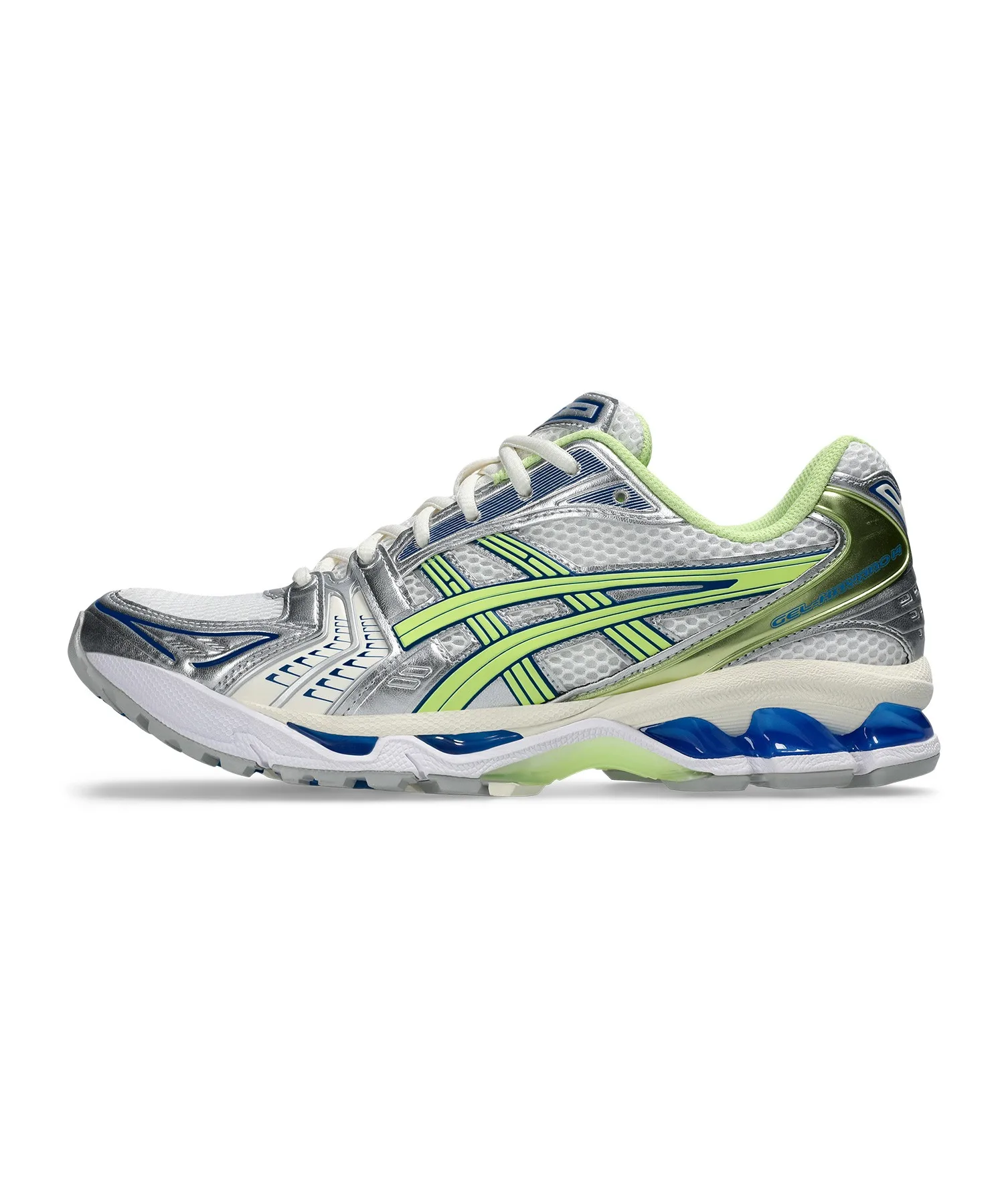 Унисекс кроссовки для бега ASICS GEL-KAYANO 14 белые с лаймом — фото 2