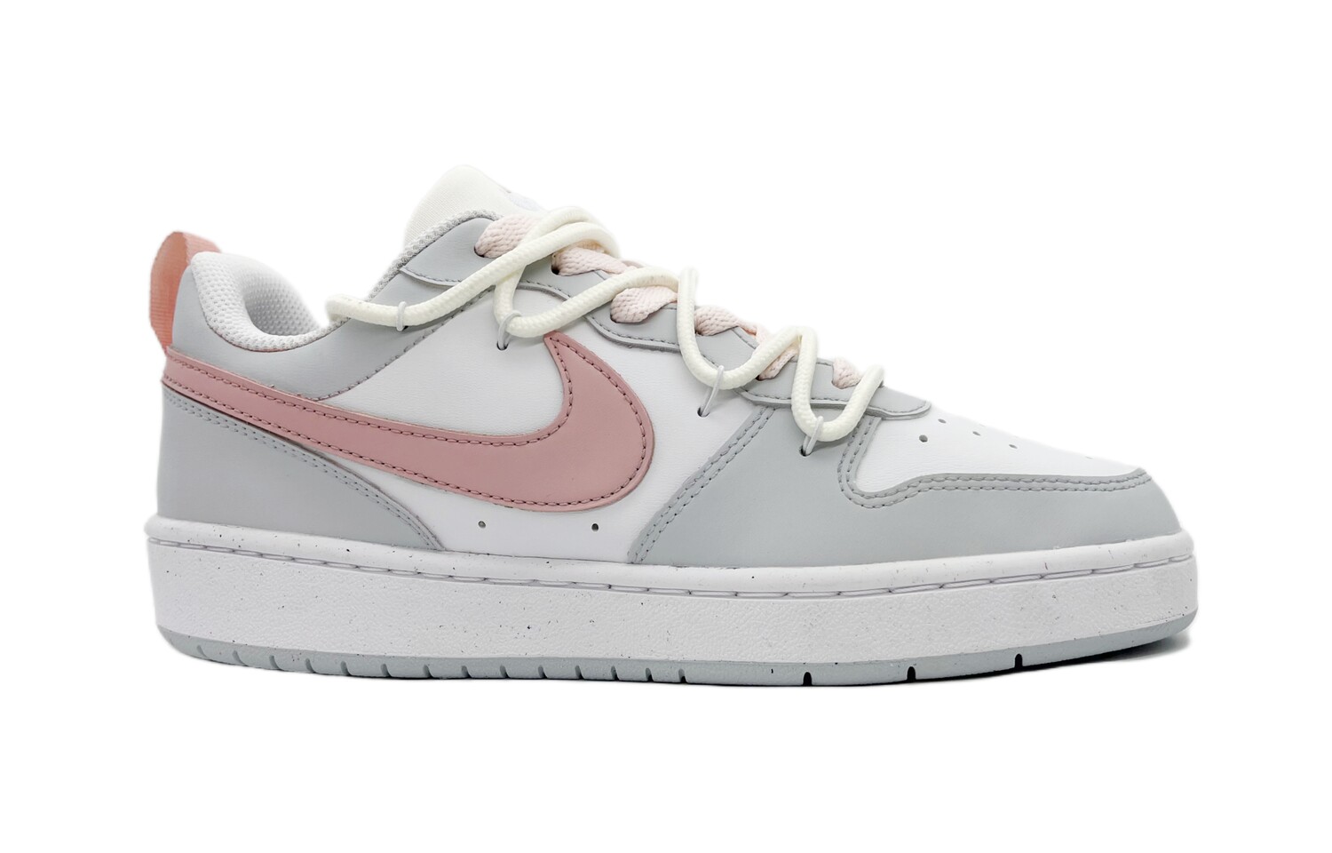 

Кроссовки Nike Court Borough Skateboarding Shoes Women's Low-top Grey/white/pink, цвет Tender age