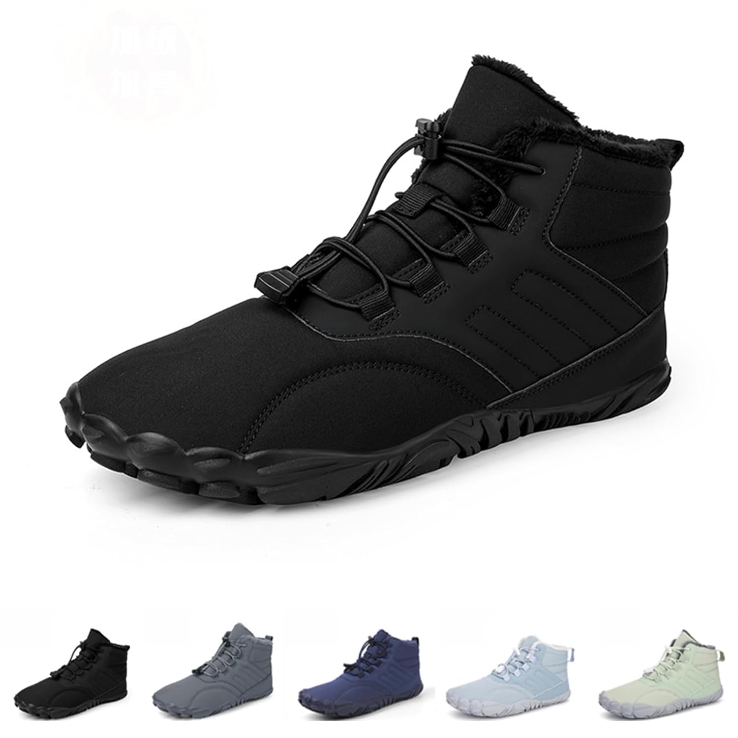 

Мужские и женские зимние ботинки для босых походов, зимняя спортивная обувь для походов, водонепроницаемые противоскользящие ботинки с широким носком, походные ботинки, 44, синие Generic