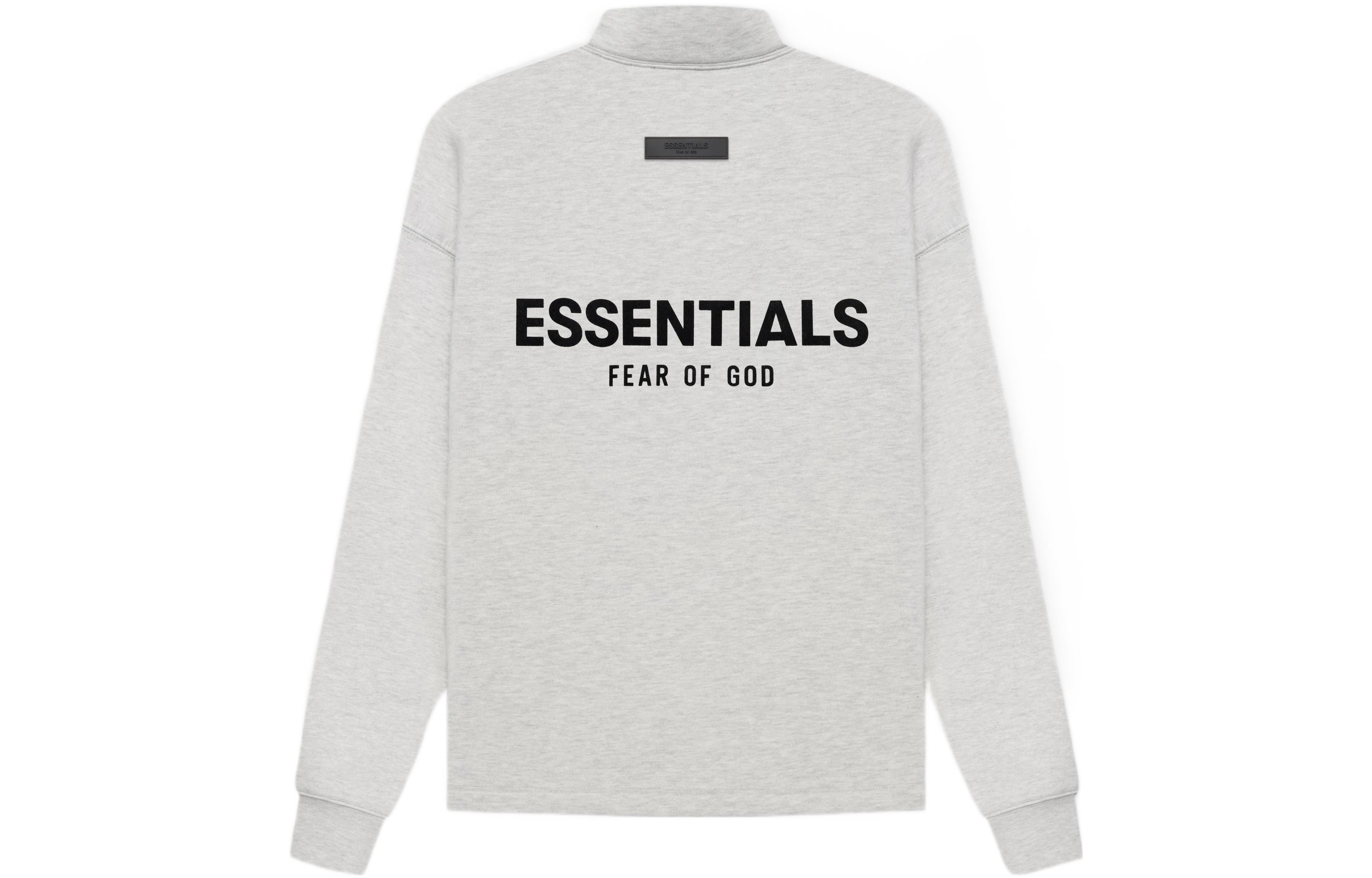 

Футболка с воротником стойкой Fear Of God Essentials, светло-бежевая