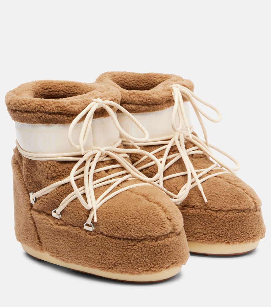 Утепленные ботинки Icon Low fleece Moon Boot, Camel