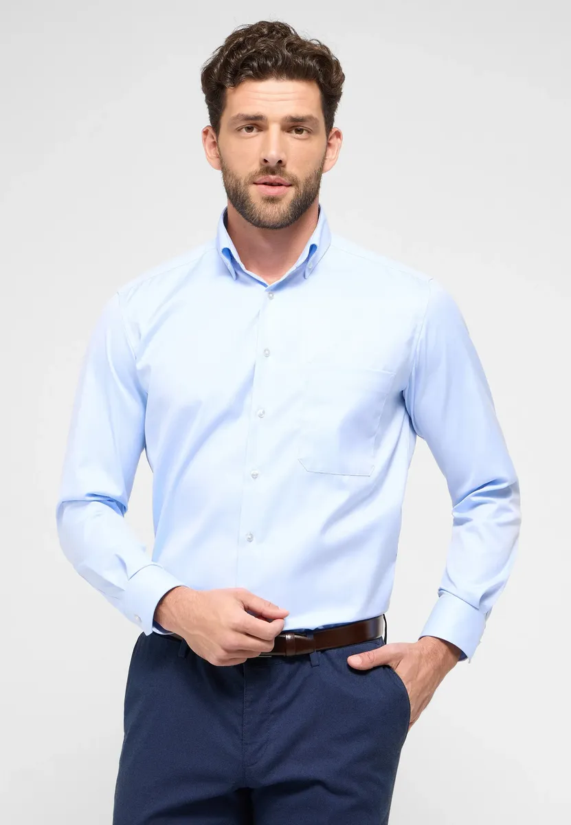 

Рубашка Eterna с длинными рукавами "COMFORT FIT", голубой