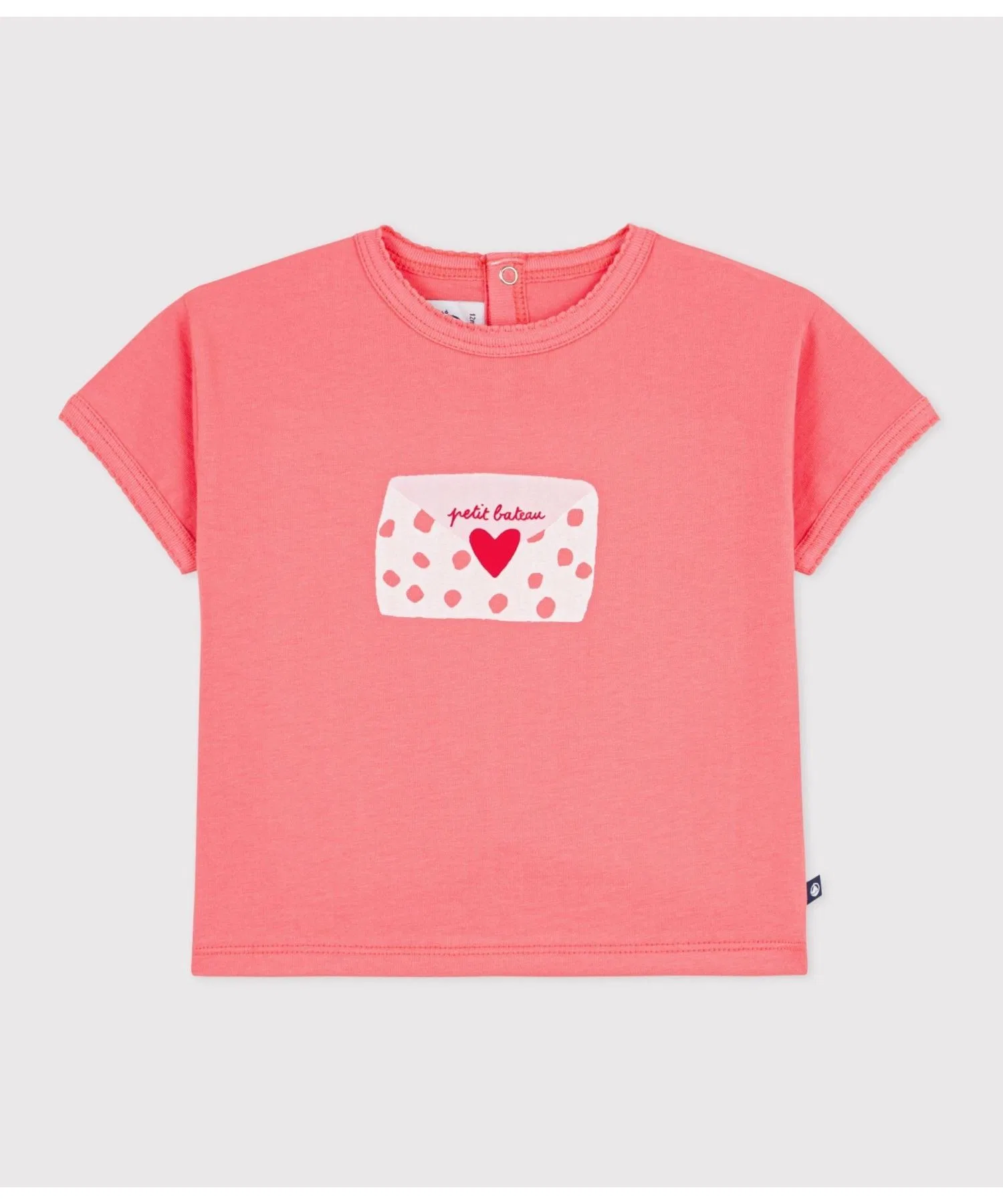 Детская футболка с принтом Petit Bateau оранжевая