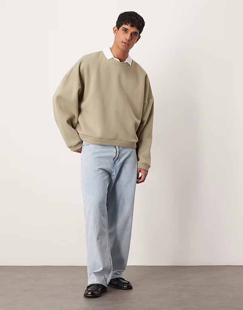 

Легкая толстовка ASOS DESIGN оверсайз серого цвета