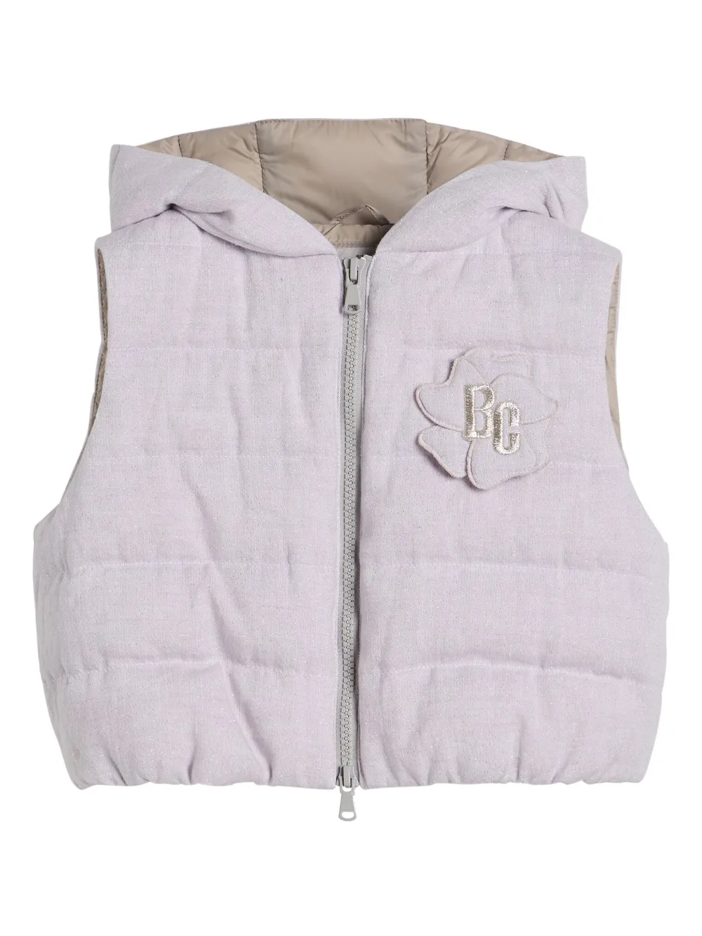 

Жилет с цветочной аппликацией Brunello Cucinelli Kids, фиолетовый