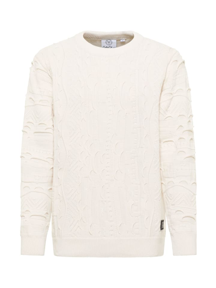 

Carlo Colucci Вязаный свитер Esposini белого цвета