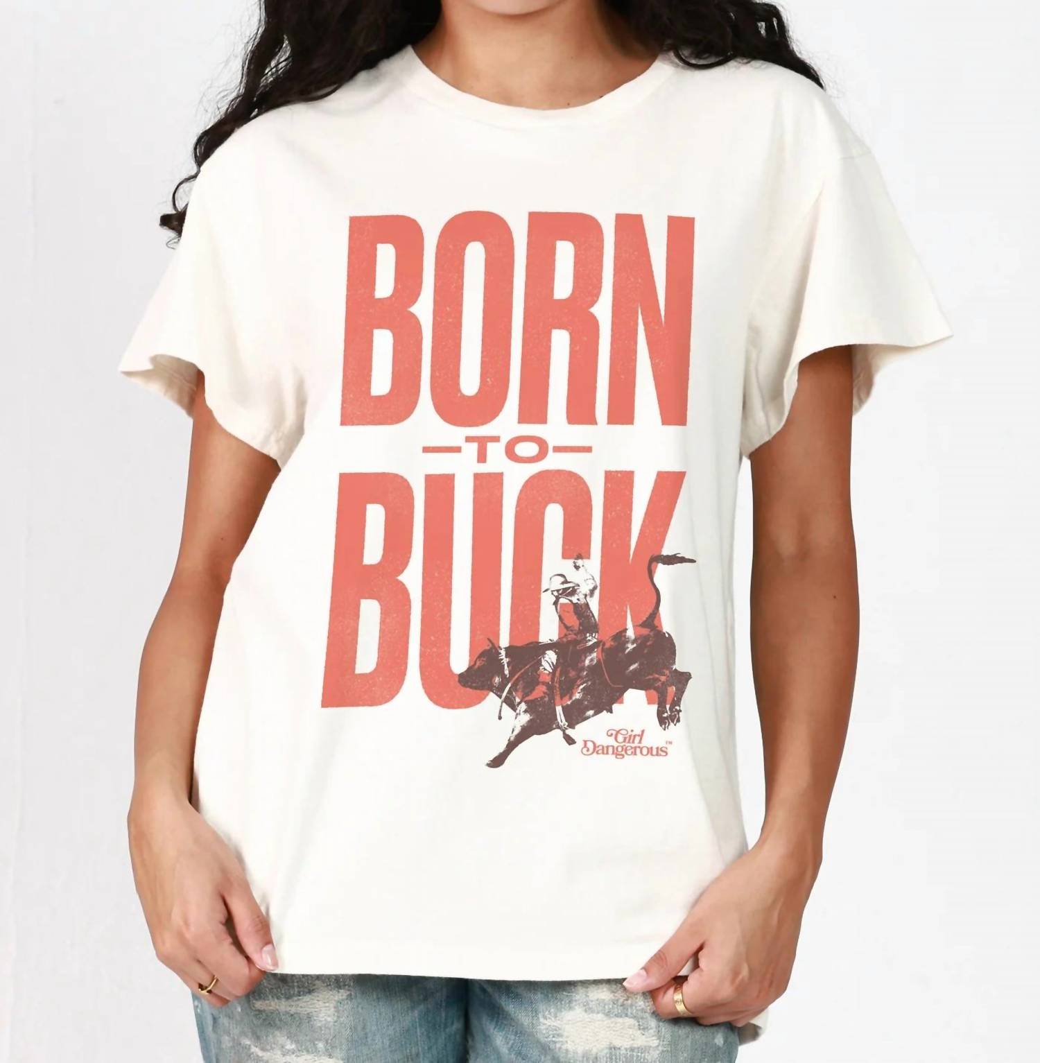 

Футболка с графическим принтом Born To Buck, цвет натуральный Girl Dangerous, Natural, Бежевый, Футболка с графическим принтом Born To Buck, цвет натуральный Girl Dangerous, Natural