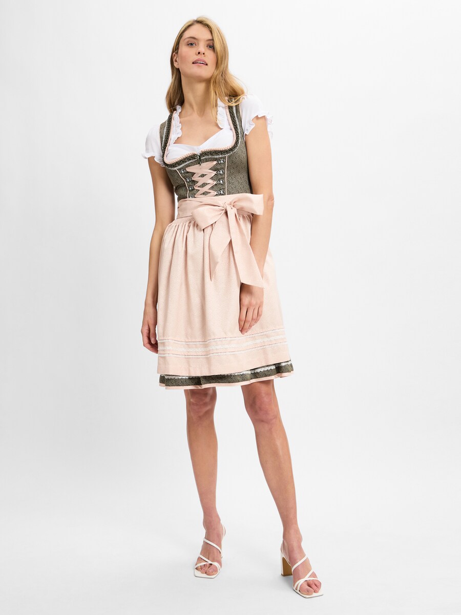 

Широкая юбка в сборку Krüger Madl, цвет Khaki/Dusky pink