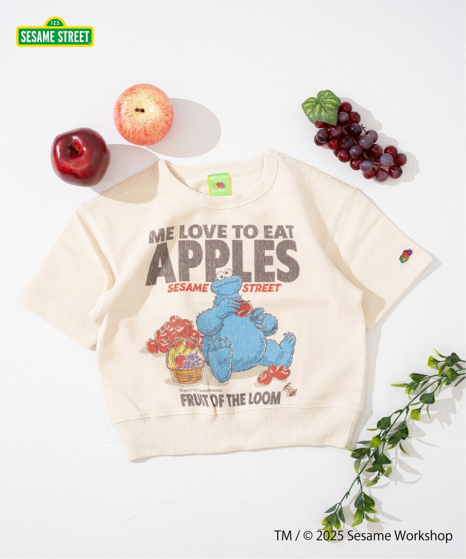 FRUIT OF THE LOOM/(K) Толстовка с коротким рукавом, Ivory