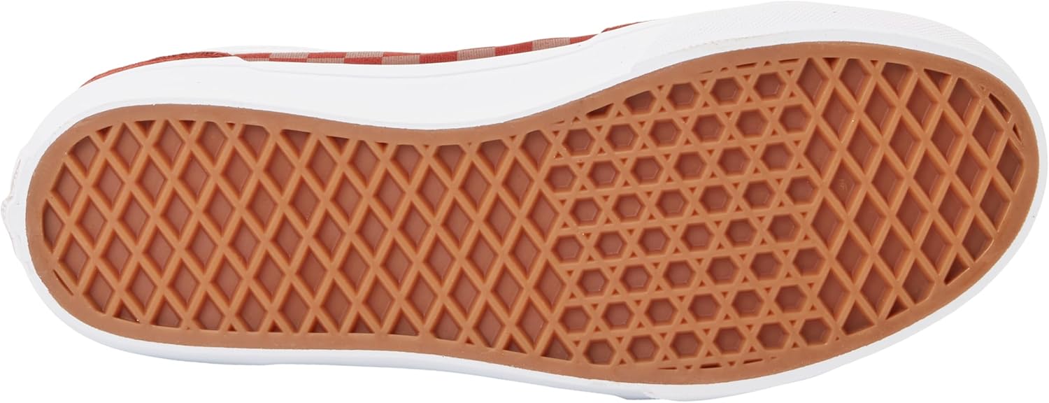 Vans Unisex-Child Filmore Shoe | Низкие модные кроссовки для мальчиков и девочек, для школы и повседневной носки, Tonal Check Brick Red — фото 2