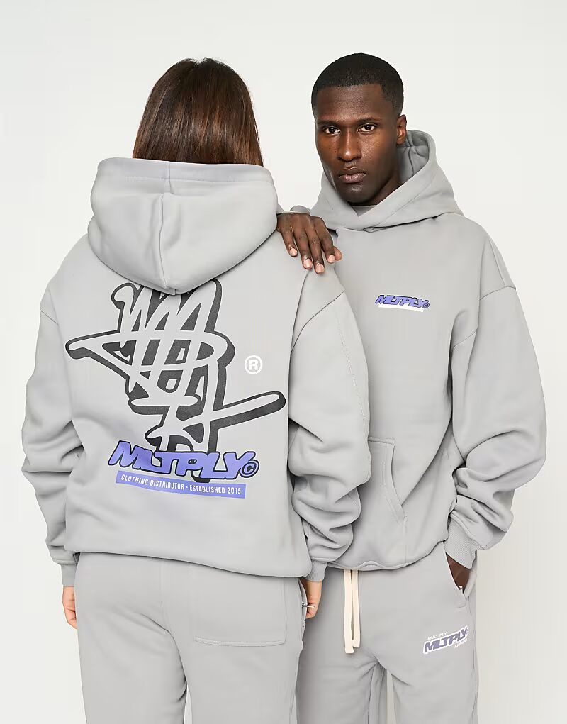 

Multiply Apparel - Unity - Толстовка свободного кроя в цвете Ultimate Grey