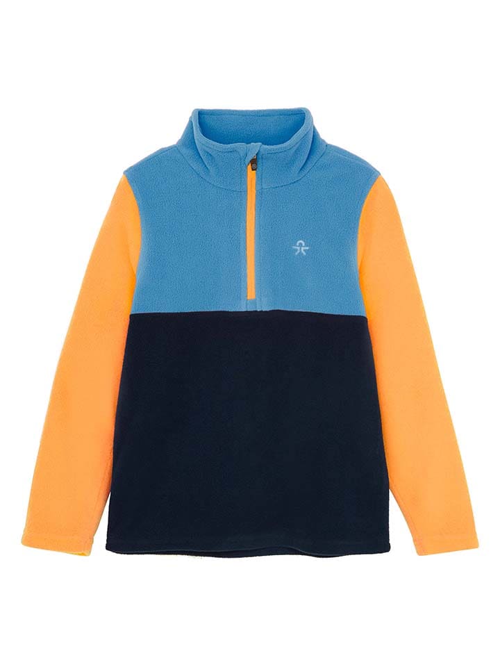 

Флисовая куртка Color Kids Fleecepullover, цвет Hellblau/Dunkelblau/Orange
