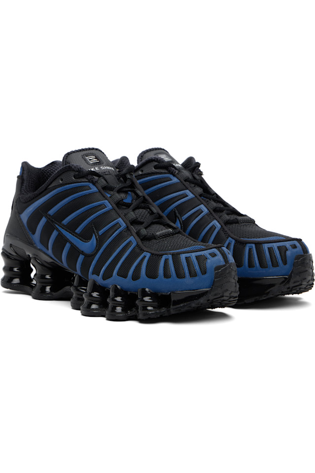 Nike Черно-Синие кроссовки Shox TL — фото 4