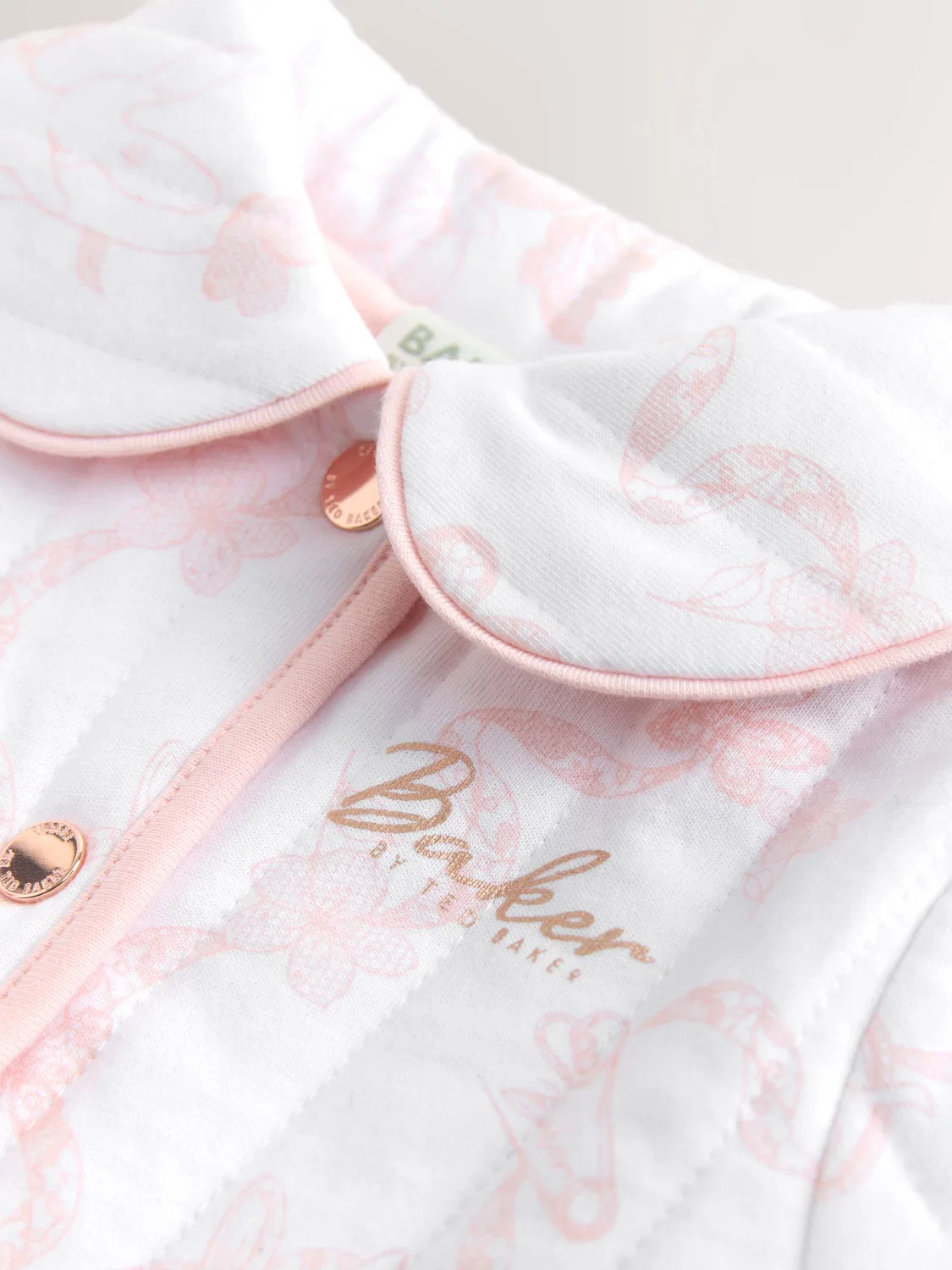 Куртка стеганая с кроликами Baker by Ted Baker, белый — фото 4