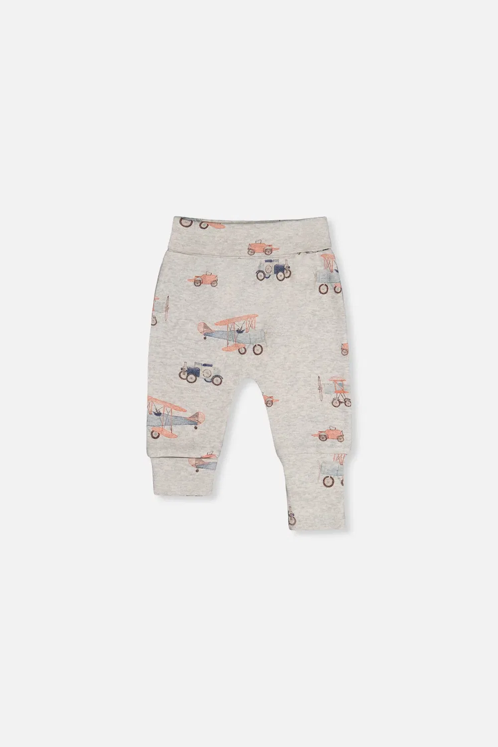 Детские штаны-комбинезон из органического хлопка 2 шт. Beige Printed Airplanes Deux par Deux