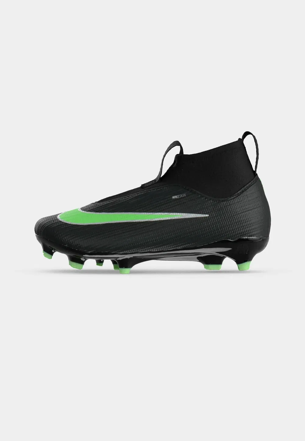 Футбольные бутсы Mercurial Superfly 11 Academy FG/MG LK унисекс для искусственной травы Nike Performance, Black/Illusion Green — фото 2