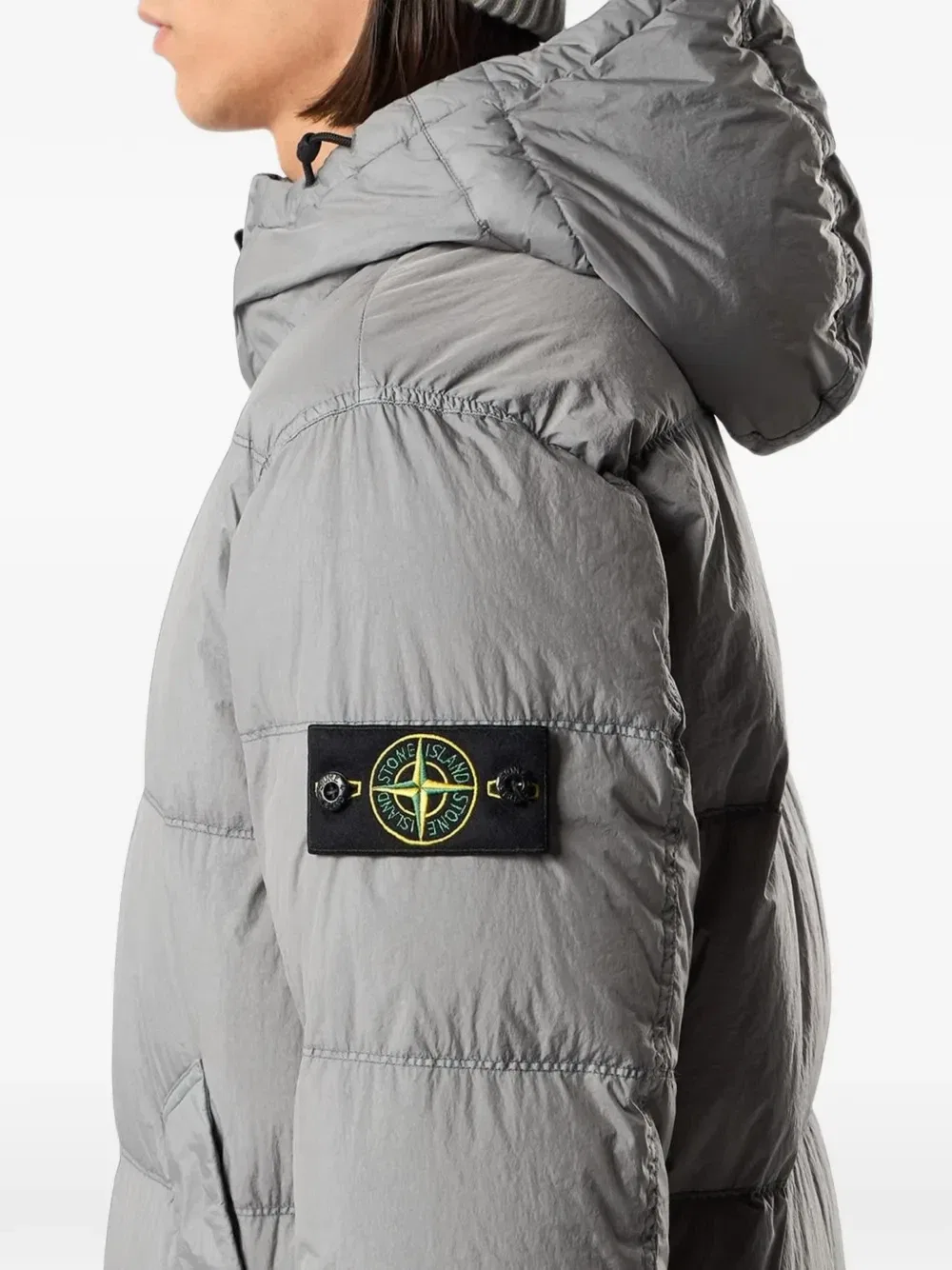4100037 куртка из мятого нейлона Stone Island, серый — фото 2
