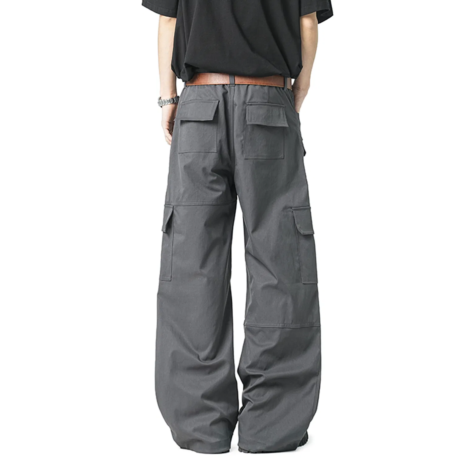 Детские карго-брюки унисекс с длинным рукавом, Cargo Pants Unisex Moderate WARRIOR, Dark Gray (DIY Badge) — фото 4