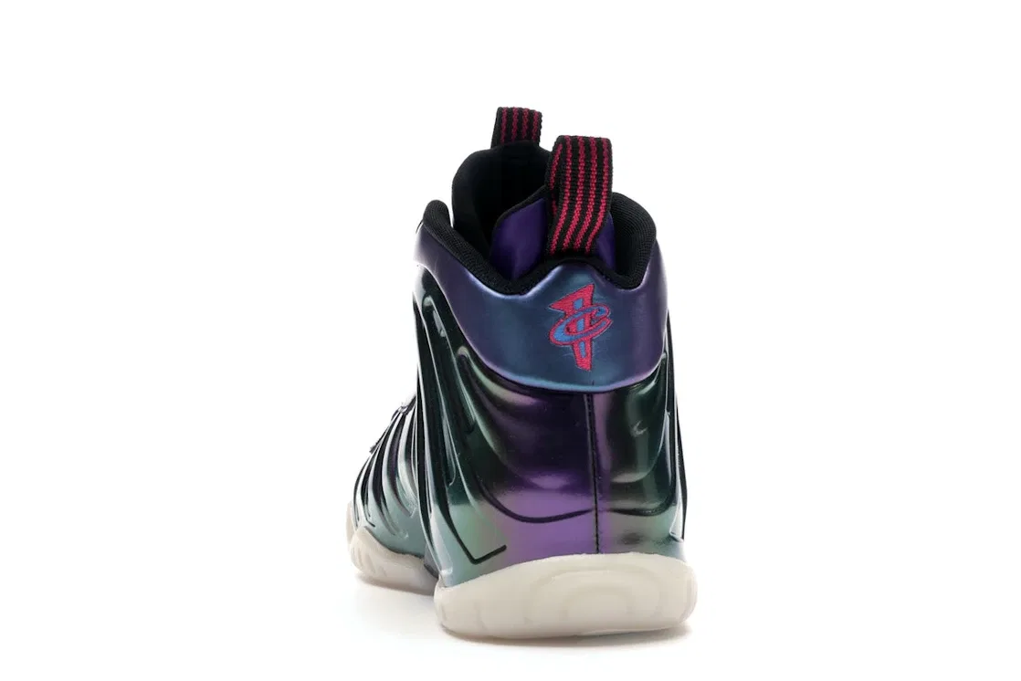Детские кроссовки с блестящим верхом Nike Air Foamposite One, Rush Pink/Rush Pink-Neptune Blue-Court Purple — фото 4