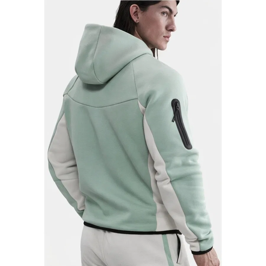 Худи с капюшоном Nike Tech Fleece Full Zip Windrunner Hoodie, Зеленый — фото 2