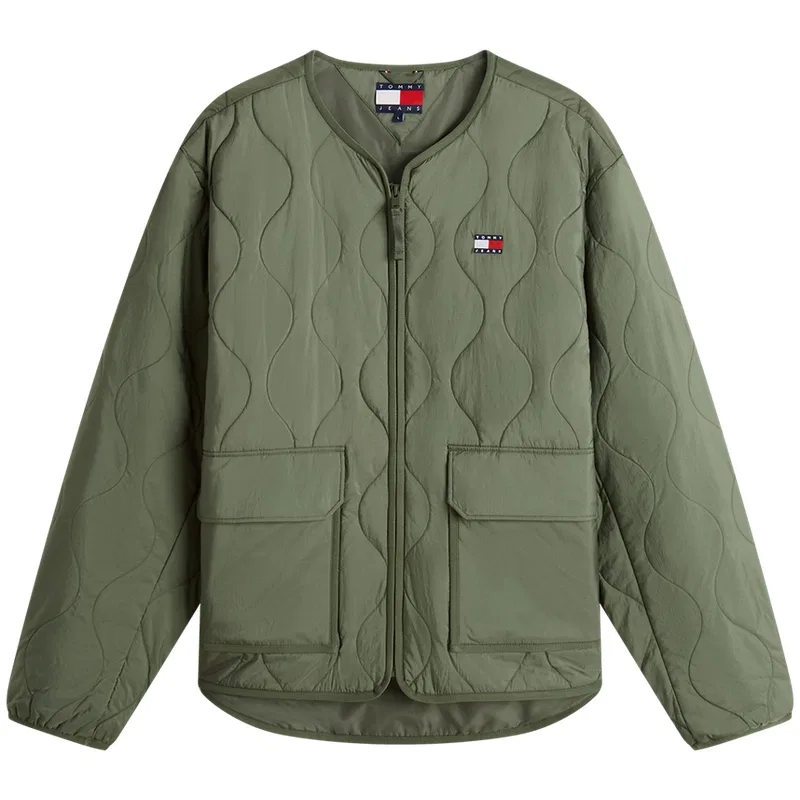 Мужская куртка-пуховик с воротником-стойкой Army Green M04 Tommy Hilfiger — фото 3