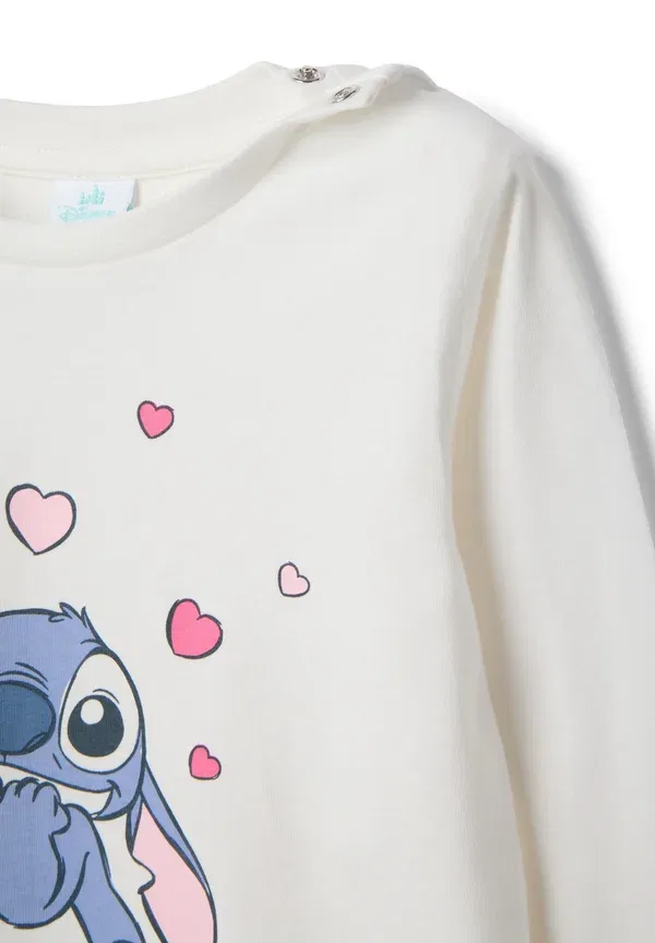 Пижамный комплект с принтом With stitch print set Ovs, розовый/белый — фото 3