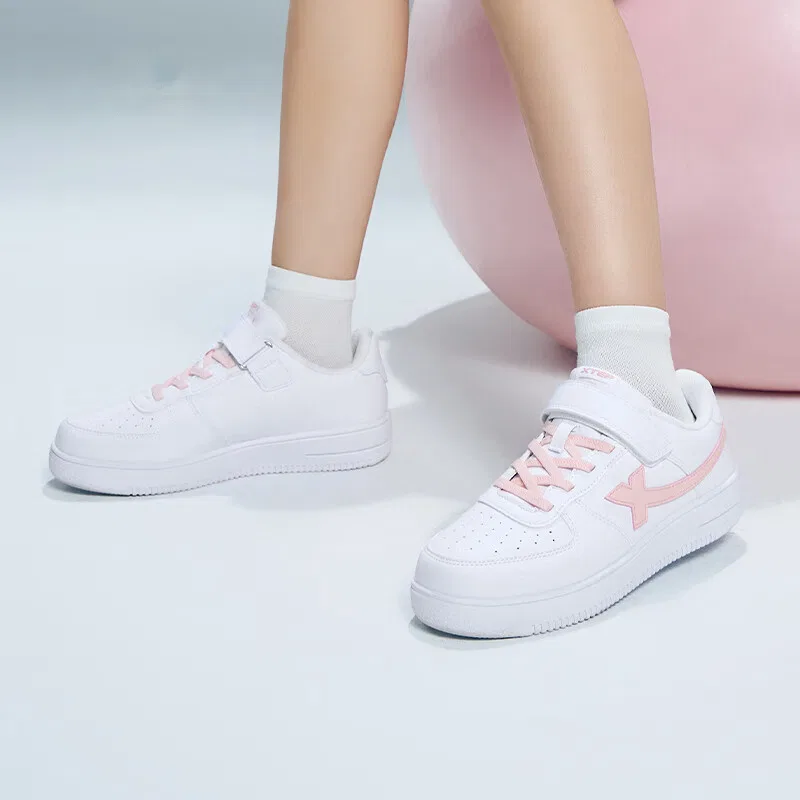 Детские кроссовки для скейтбординга с низким верхом Pink White XTEP, Pink White — фото 4