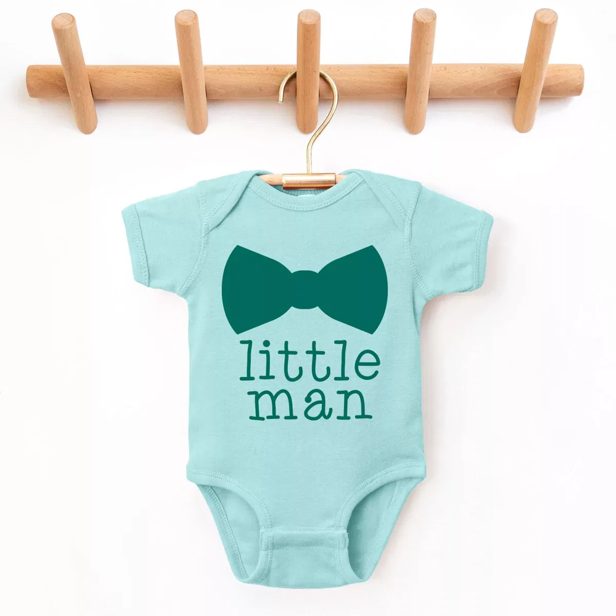 Детский боди с коротким рукавом Little Man Bow Tie The Juniper Shop, Chill — фото 2