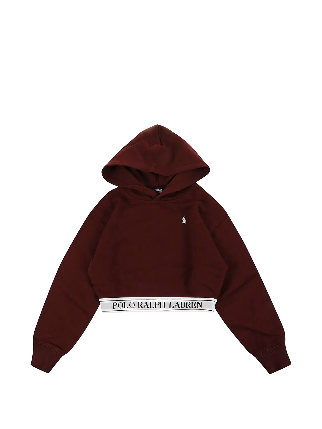 Укороченное худи с логотипом красного цвета Polo Ralph Lauren, красный