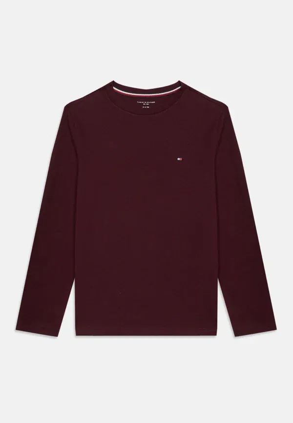 Футболка хлопковая Tommy Hilfiger, белый/темно-бордовый — фото 3