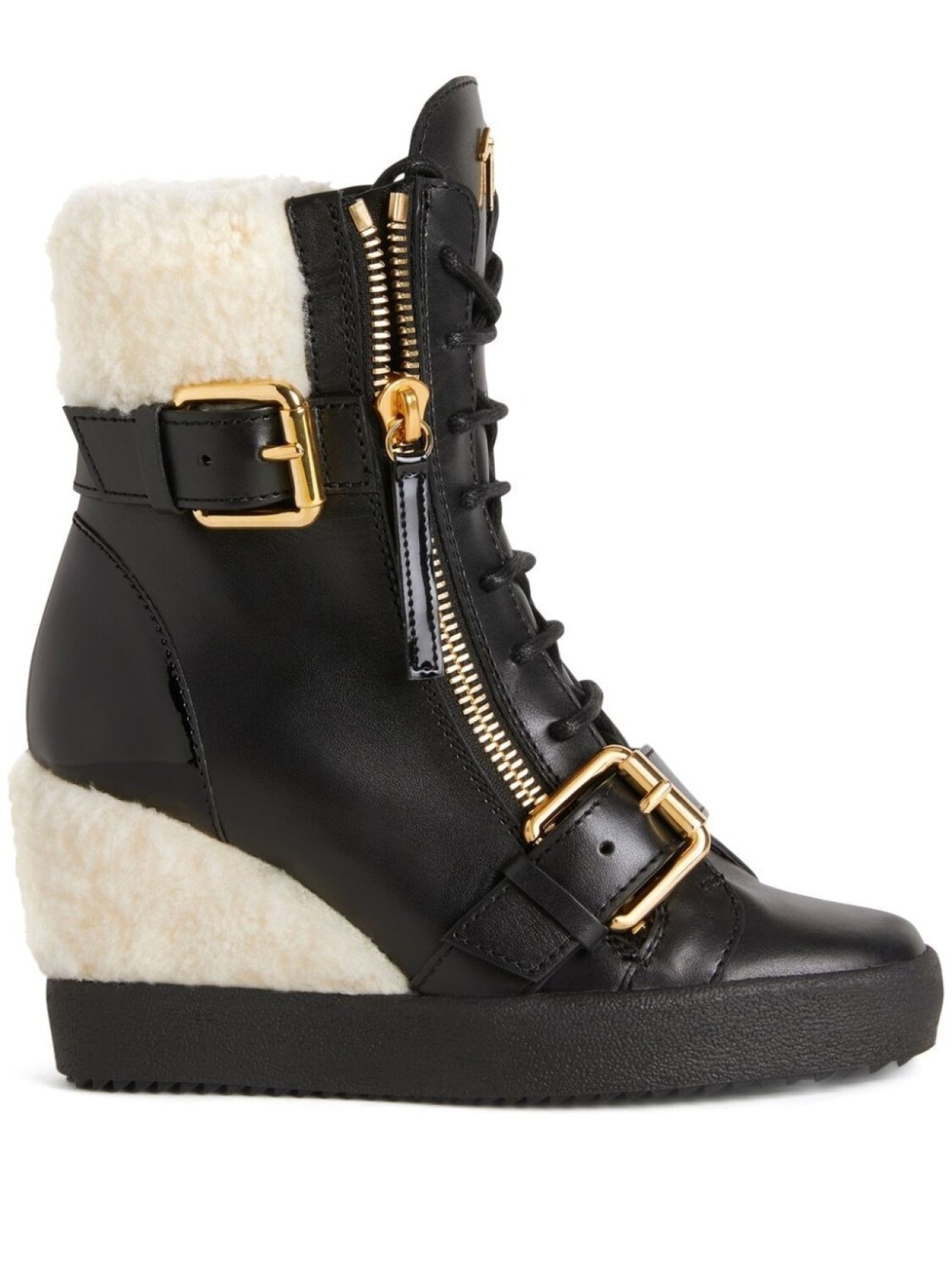 Giuseppe Zanotti ботильоны Aitana 75 на танкетке, черный