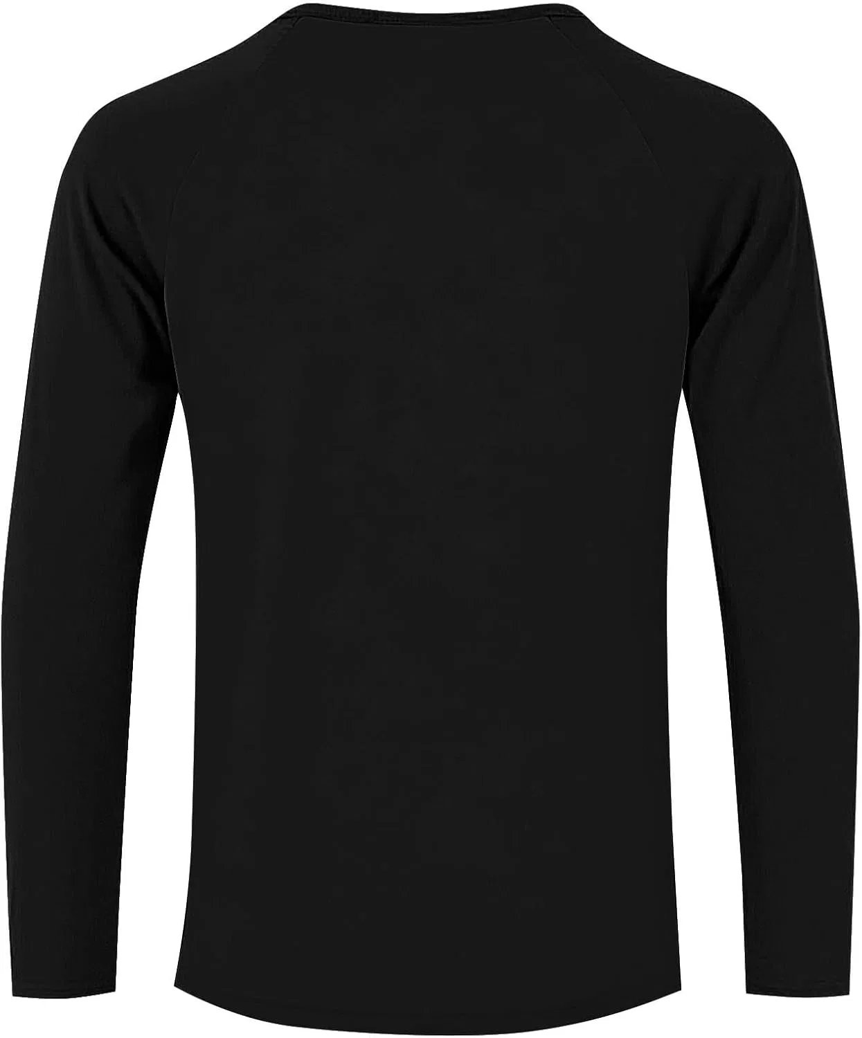 Мужская футболка с длинным рукавом Henley поло, черный — фото 4