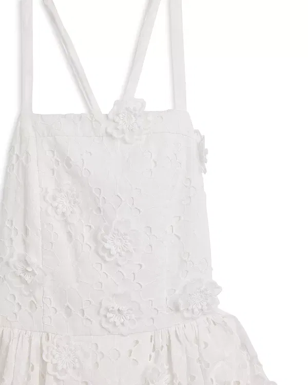 Детское платье для девочек с вышивкой Estie Bardot Junior, Orchid White — фото 3