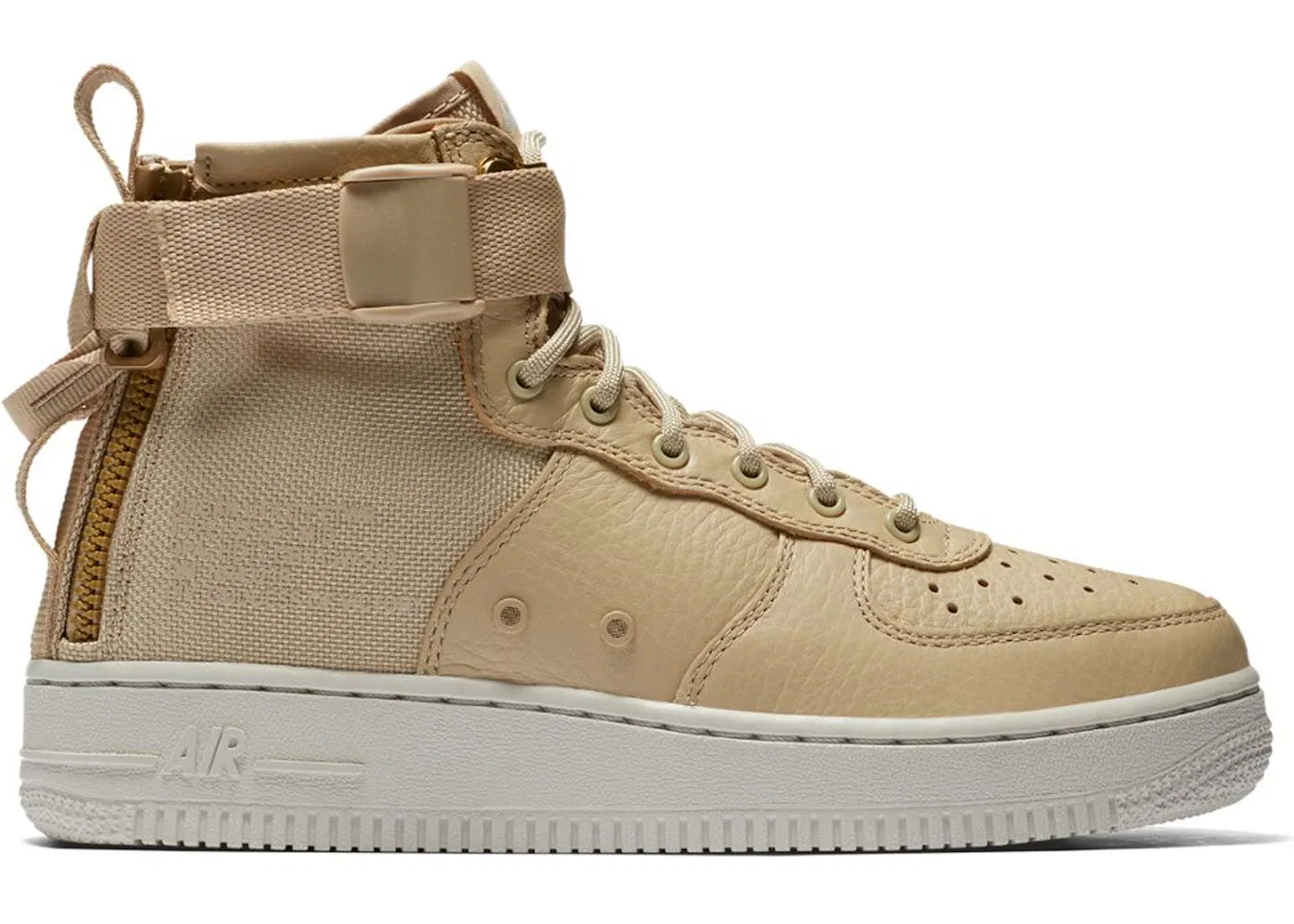 Детские ботинки с высоким берцем Nike SF Air Force 1 Mid, Mushroom/Mushroom-Light Bone