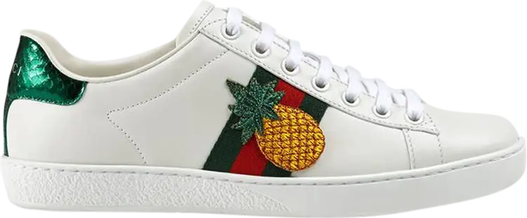 Кроссовки Gucci Wmns Ace Pineapple, белый