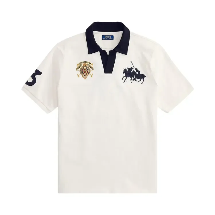 Футболка-поло Polo Ralph Lauren с коротким рукавом, трикотажным верхом и логотипом Johnny Collar Polo 'Nevis/Polo Black'