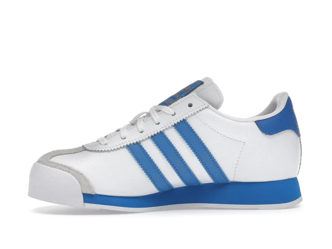Детские кроссовки lifestyle с замшевыми вставками Adidas Samoa, Cloud White/Blue Bird/Gold Metallic — фото 3