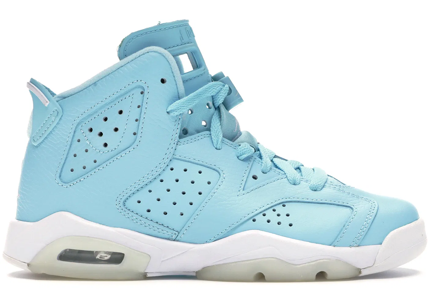 Детские кроссовки для мальчиков с монолитным цветом Jordan 6 Retro Pantone Jordan, Still Blue/White-White