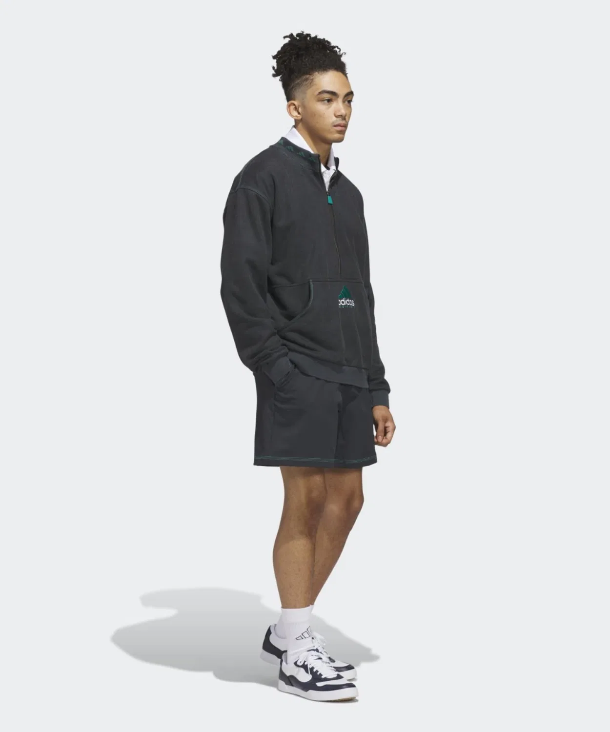 Мужской свитшот с длинным рукавомEQT Adidas, Черный — фото 3