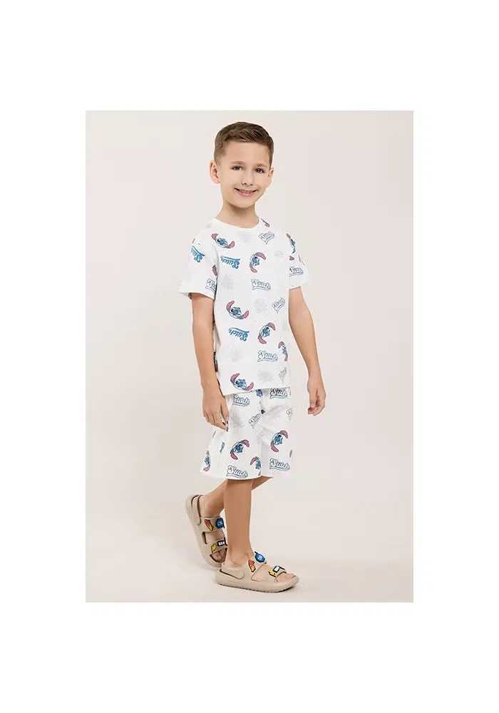 Комплект одежды с принтом Stitch R&B, кремовый — фото 4