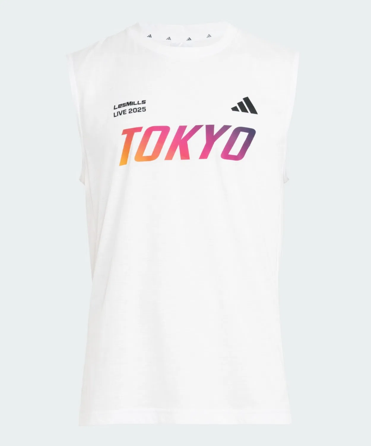 Мужское/Женское топ-безрукавка LesMills Event Tank Tokyo Adidas, Белый